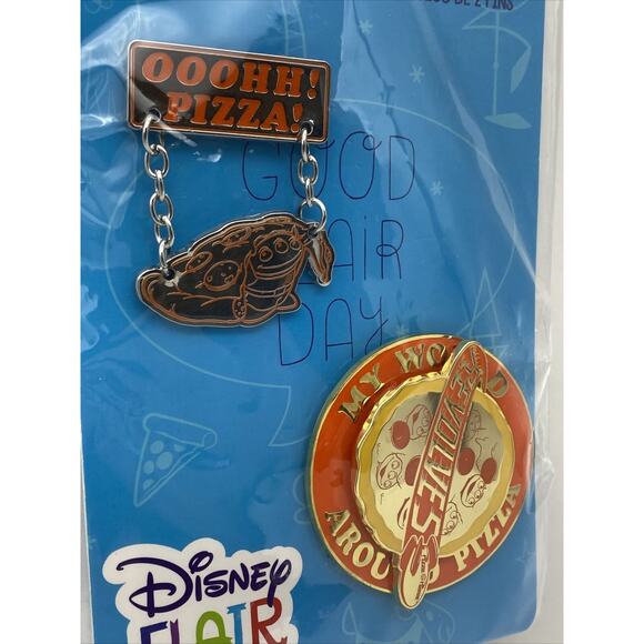 Disney Flair Pin Toy Story Pizza Planet Little Green Men Alien Parks 2 Pin Set - Picture 5 of 6